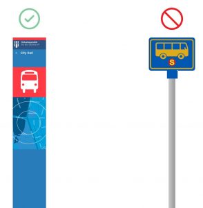 bus stop iceland signs