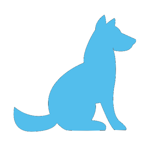 blue dog icon transparent background