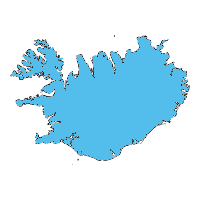 blue icelandic map icon transparent background