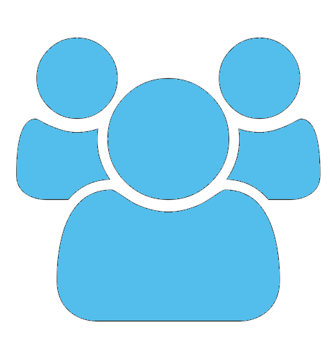 blue people icon transparent background
