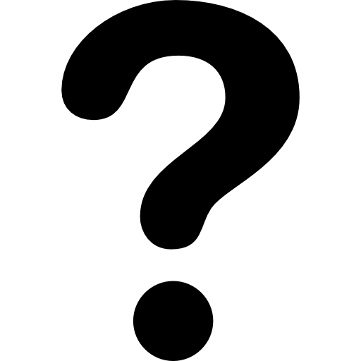 question mark icon black